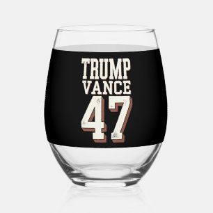 Trump Vance President Vintage Trump Wint Wijnglas Zonder Voet