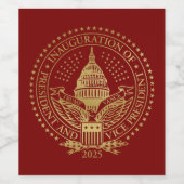 Trump Vance Presidentieel Inauguratie Logo Inaugur Wijn Etiket (Enkel label)