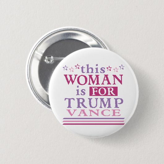 Trump Vance pro Trump deze Vrouw is voor Ronde Button 5,7 Cm (Voorkant /achterkant)