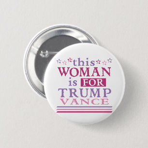 Trump Vance pro Trump deze Vrouw is voor Ronde Button 5,7 Cm