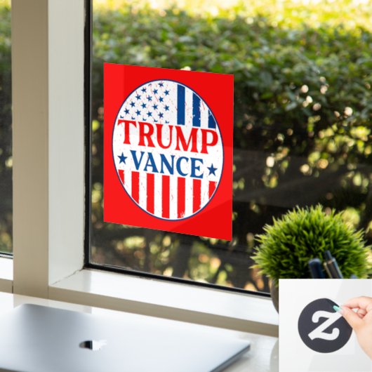 Trump Vance Raamsticker (Kantoor)