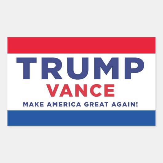 Trump Vance Rechthoekige Sticker (Voorkant)
