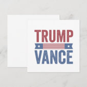 Trump Vance Republikeins Amerikaans Verkiezingsges Kaart (Voorkant / Achterkant)