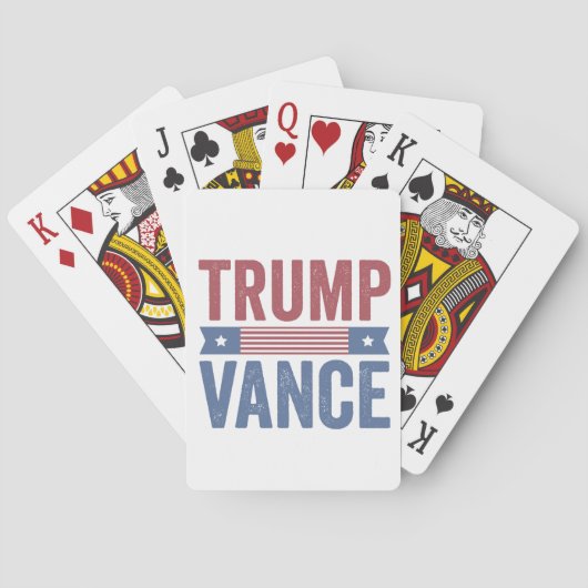 Trump Vance Republikeins Amerikaans Verkiezingsges Pokerkaarten (Achterkant)