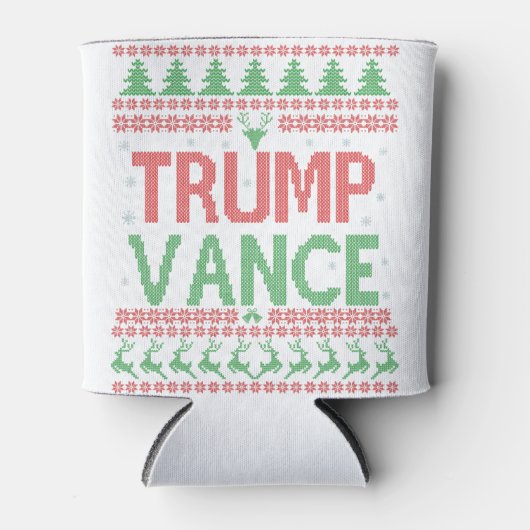 Trump Vance Republikeins lelijk kersttrui Xmas Blikjeskoeler (Voorkant)
