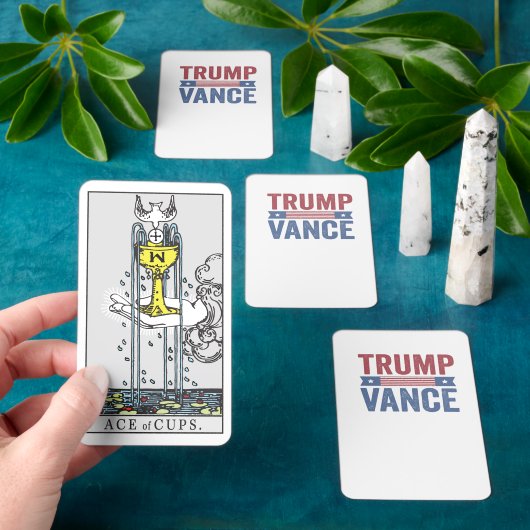 Trump Vance Republikeinse Amerikaanse Verkiezingen Pokerkaarten (Insitu)