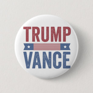 Trump Vance Republikeinse Amerikaanse Verkiezingen Ronde Button 5,7 Cm