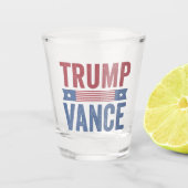 Trump Vance Republikeinse Amerikaanse Verkiezingen Shot Glas (Voorkant)