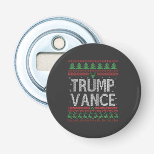 Trump Vance Republikeinse Lelijke Kersttrui Xmas Button Flesopener