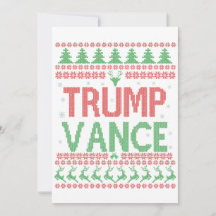 Trump Vance Republikeinse Lelijke Kersttrui Xmas Kaart