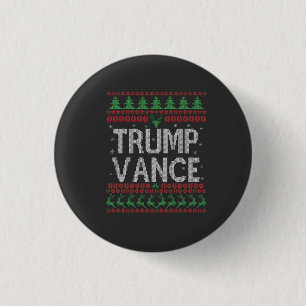 Trump Vance Republikeinse Lelijke Kersttrui Xmas Ronde Button 3,2 Cm