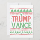 Trump Vance Republikeinse Verschrikkelijke Kersttr Kaart (Voorkant)