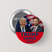 Trump Vance Ronde Button 5,7 Cm (Voorkant /achterkant)