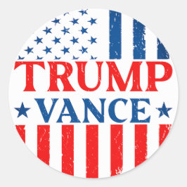 Trump Vance Ronde Sticker