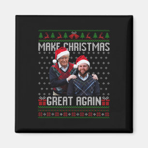 Trump Vance T-shirt Broers maken Kerstmis weer gew Magneet