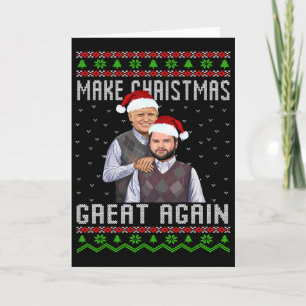 Trump Vance T-shirts Brothers Make Kerstmis Groot Kaart