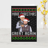 Trump Vance T-shirts Brothers Make Kerstmis Groot Kaart (Gele Bloem)