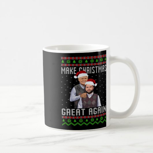 Trump Vance T-shirts Brothers Make Kerstmis Groot Koffiemok (Rechts)