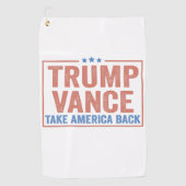 Trump Vance Take America Back Election Stemming US Golfhanddoek (Voorkant)