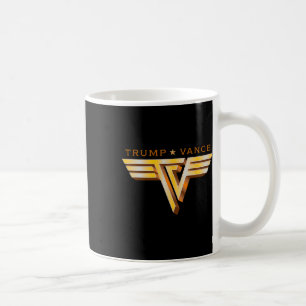 Trump Vance Tv Rocker Gouden Logo Vintage Trump Va Koffiemok