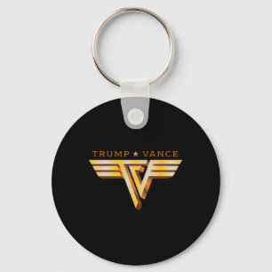 Trump Vance Tv Rocker Gouden Logo Vintage Trump Va Sleutelhanger