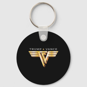 Trump Vance Tv Rocker Gouden Logo Vintage Trump Va Sleutelhanger