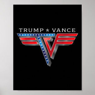 Trump Vance TV Rocker Logo Vintage Trump Vance 202 Poster