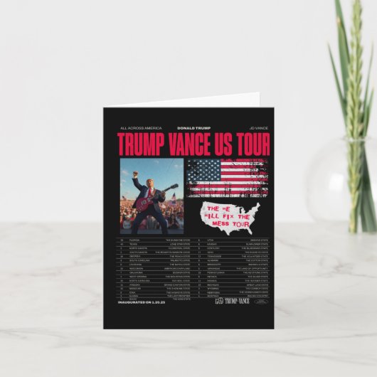 Trump Vance US Tour Kaart (Voorkant)