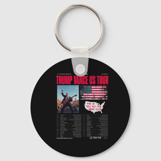 Trump Vance US Tour Sleutelhanger (Voorkant)
