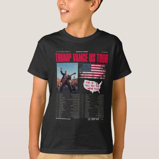 Trump Vance US Tour T-shirt (Voorkant)