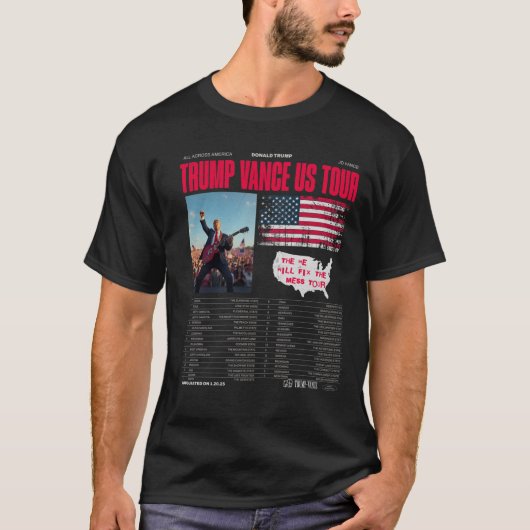 Trump Vance US Tour T-shirt (Voorkant)