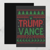 Trump Vance Verkiezing Lelijke Kersttrui Bedankkaart (Voorkant / Achterkant)