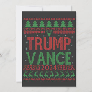 Trump Vance Verkiezing Lelijke Kersttrui Bedankkaart