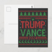 Trump Vance Verkiezing Lelijke Kersttrui Briefkaart (Voorkant / Achterkant)
