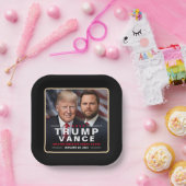 Trump Vance Victory Inauguration Day Collector's Papieren Bordje (Feest)