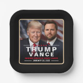 Trump Vance Victory Inauguration Day Collector's Papieren Bordje (Voorkant)