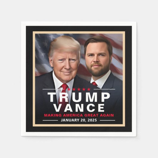 Trump Vance Victory Inauguration Day Collector's Servet (Voorkant)