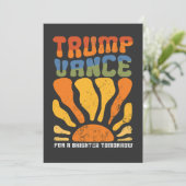 Trump Vance Voor een Brighter Morgen Retro Boho Feestdagenkaart (Staand voorkant)