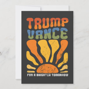 Trump Vance Voor een Brighter Morgen Retro Boho  Feestdagenkaart