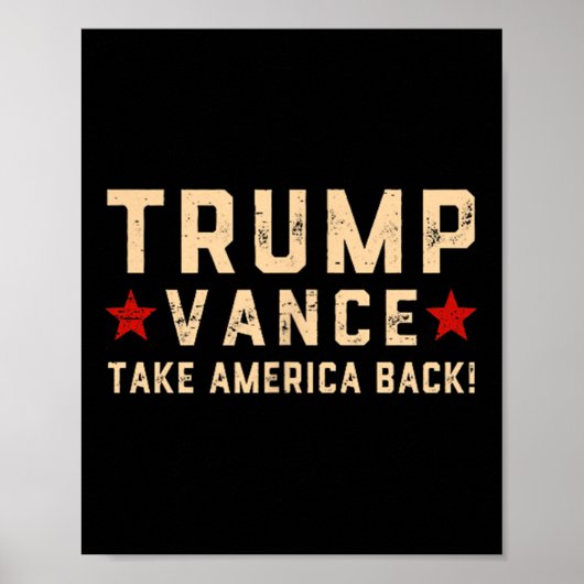 Trump Vance (voor en achter) Het zal een misdrijf Poster (Voorkant)
