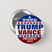 Trump Vance voor President 2024 Campaign Button (Voorkant /achterkant)