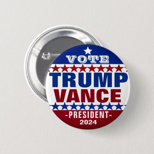 Trump Vance voor President 2024 Campaign Button (Voorkant /achterkant)