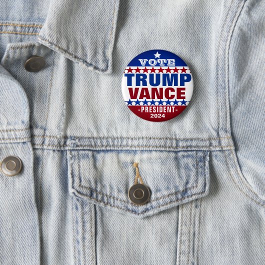 Trump Vance voor President 2024 Campaign Button (In situ)