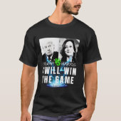 Trump Vance VS Kamala Harris Waltz 2024 Ik zal win T-shirt (Voorkant)