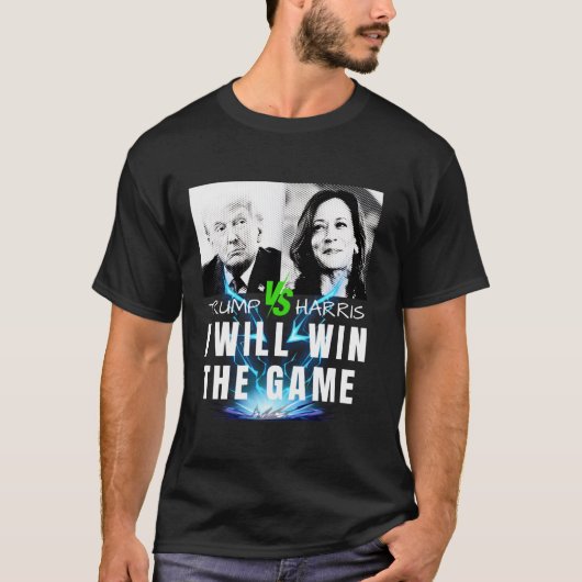 Trump Vance VS Kamala Harris Waltz 2024 Ik zal win T-shirt (Voorkant)