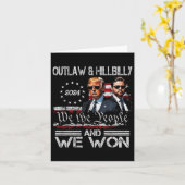 Trump Vance We Won Win Inauguratie Dag 2025 47e  Kaart (Gele Bloem)