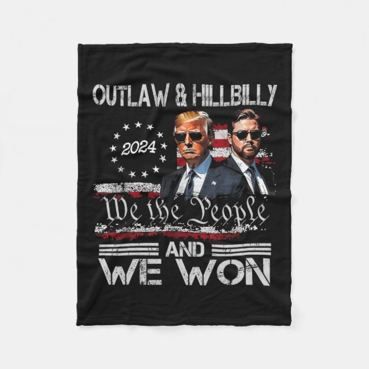 Trump Vance We Won Win Inauguration Day 2025 47th Fleece Deken (Voorkant)