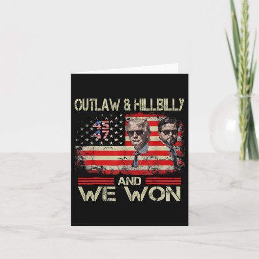 Trump Vance We Won Win Inauguration Day 2025 47th Kaart (Voorkant)