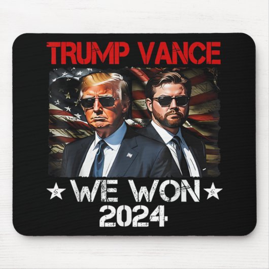 Trump Vance We Won Win Inauguration Day 2025 47th Muismat (Voorkant)