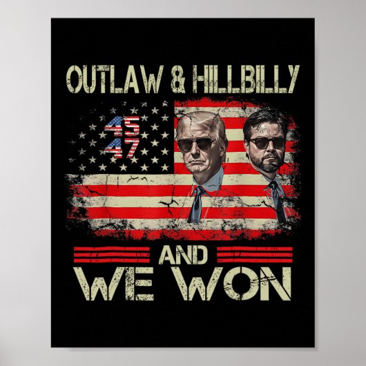 Trump Vance We Won Win Inauguration Day 2025 47th Poster (Voorkant)